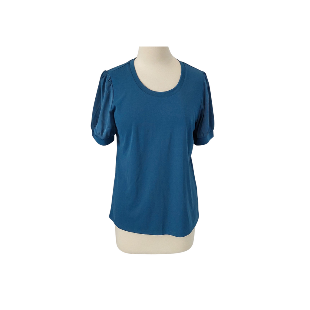 Karl Lagerfeld Blue Crew-neck Top | Like New |