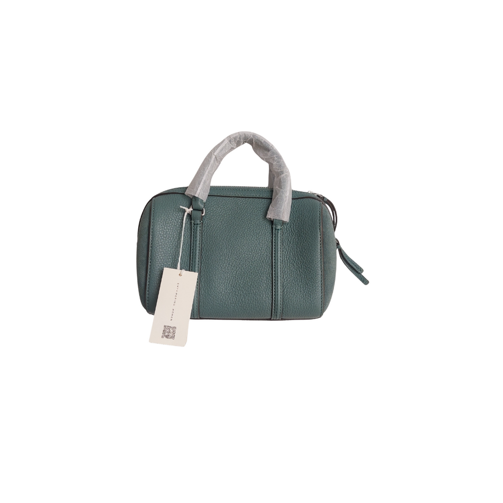 Tory Burch Arctic Green Thea Mixed Materials Mini Satchel Bag | Brand New |