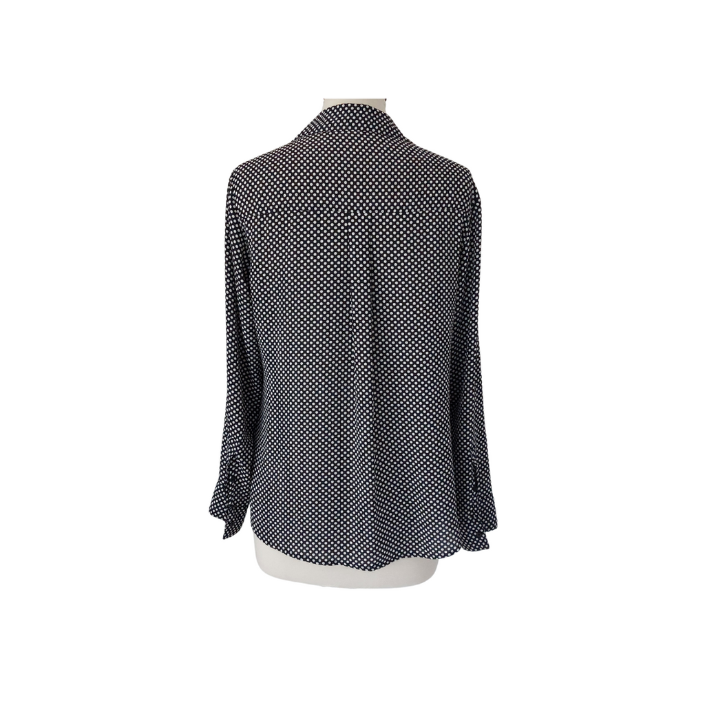 Express Black & White Polka Dot Collared Shirt | Gently Used |