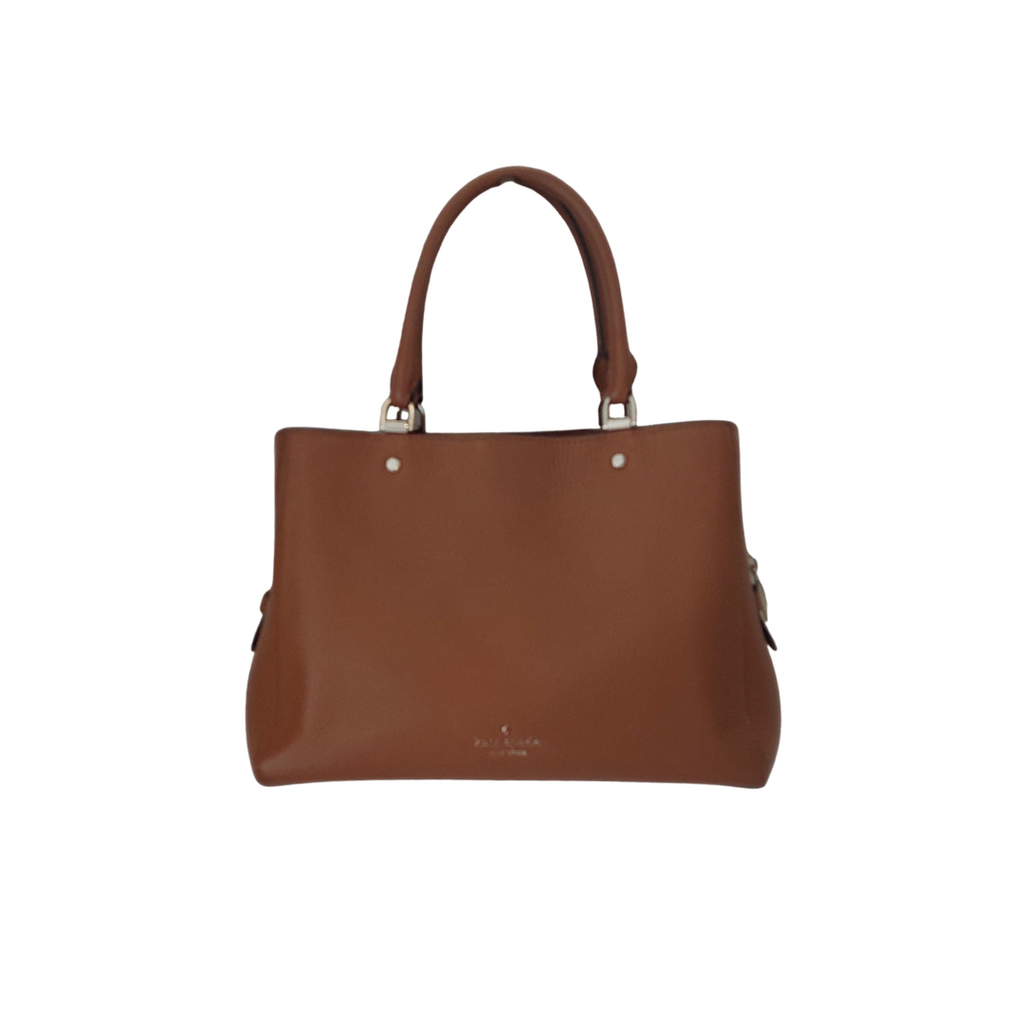 Kate Spade Brown Leather 'Leila' Medium Satchel Bag | Pre Loved |