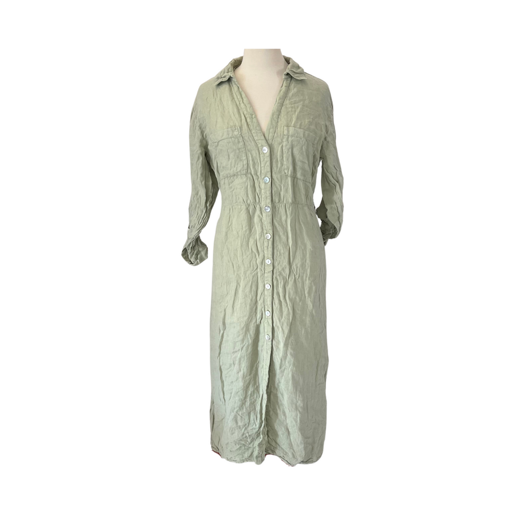 Zara Sage Green Button Down Dress | Pre Loved |