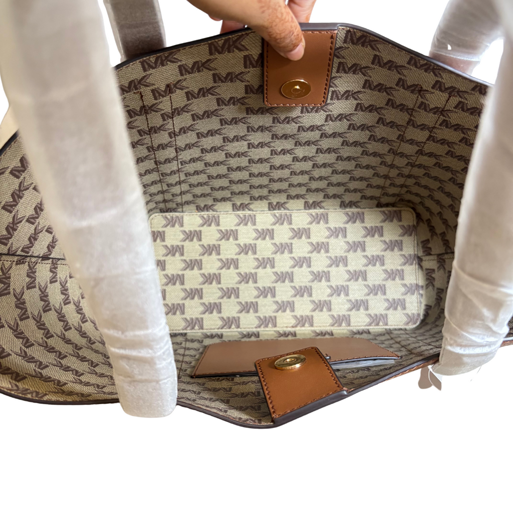 Michael Kors Hadleigh Large Leather Double Handle Tote Bag | Brand New |