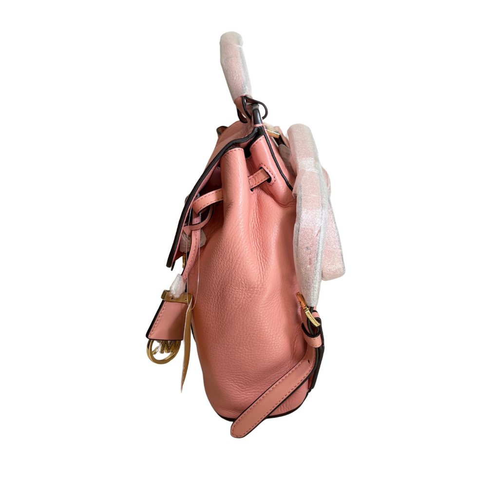 Michael Kors Pale Pink Romy Medium Leather Backpack | Brand New |