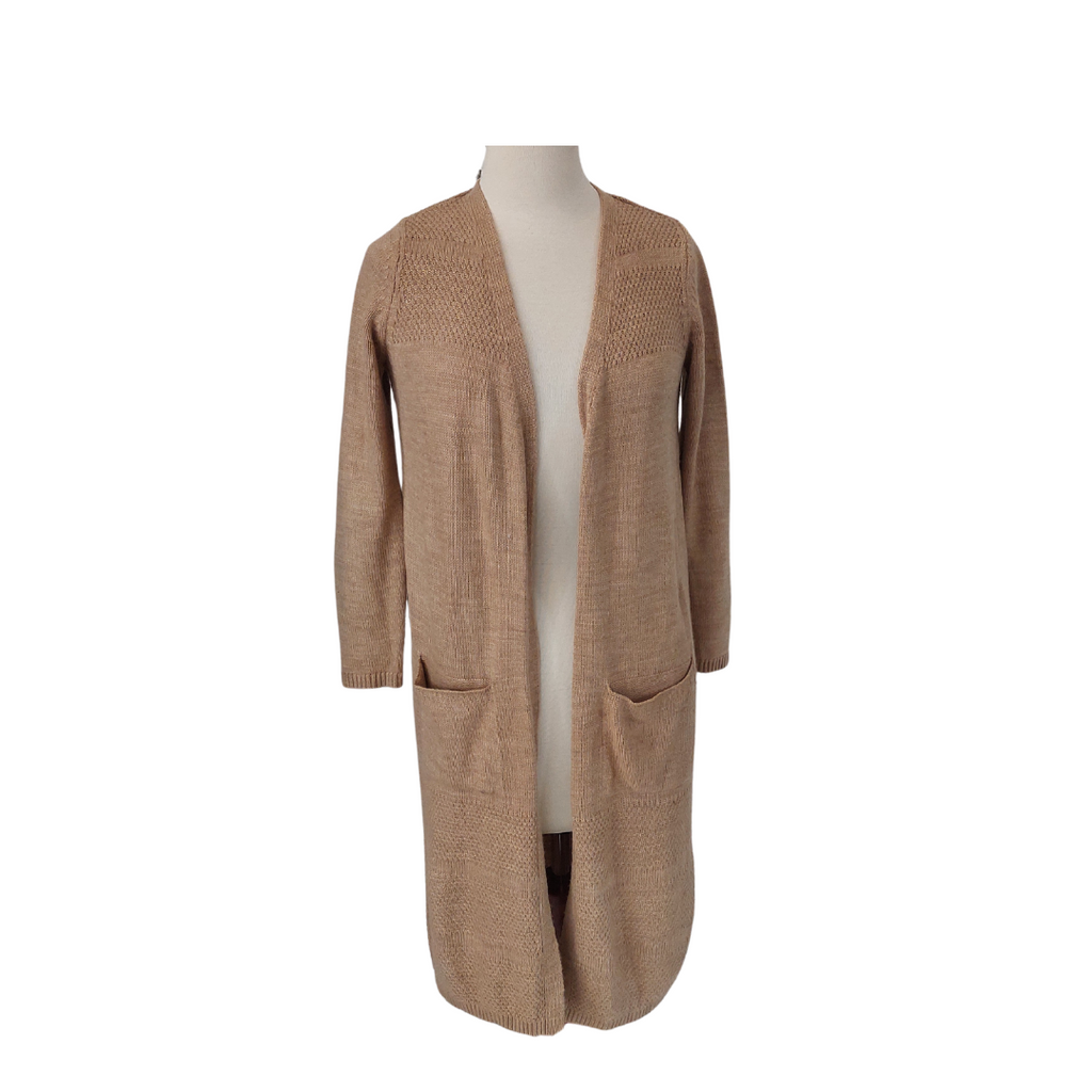 LC Waikiki Beige Knit Long Open Cardigan | Brand New |