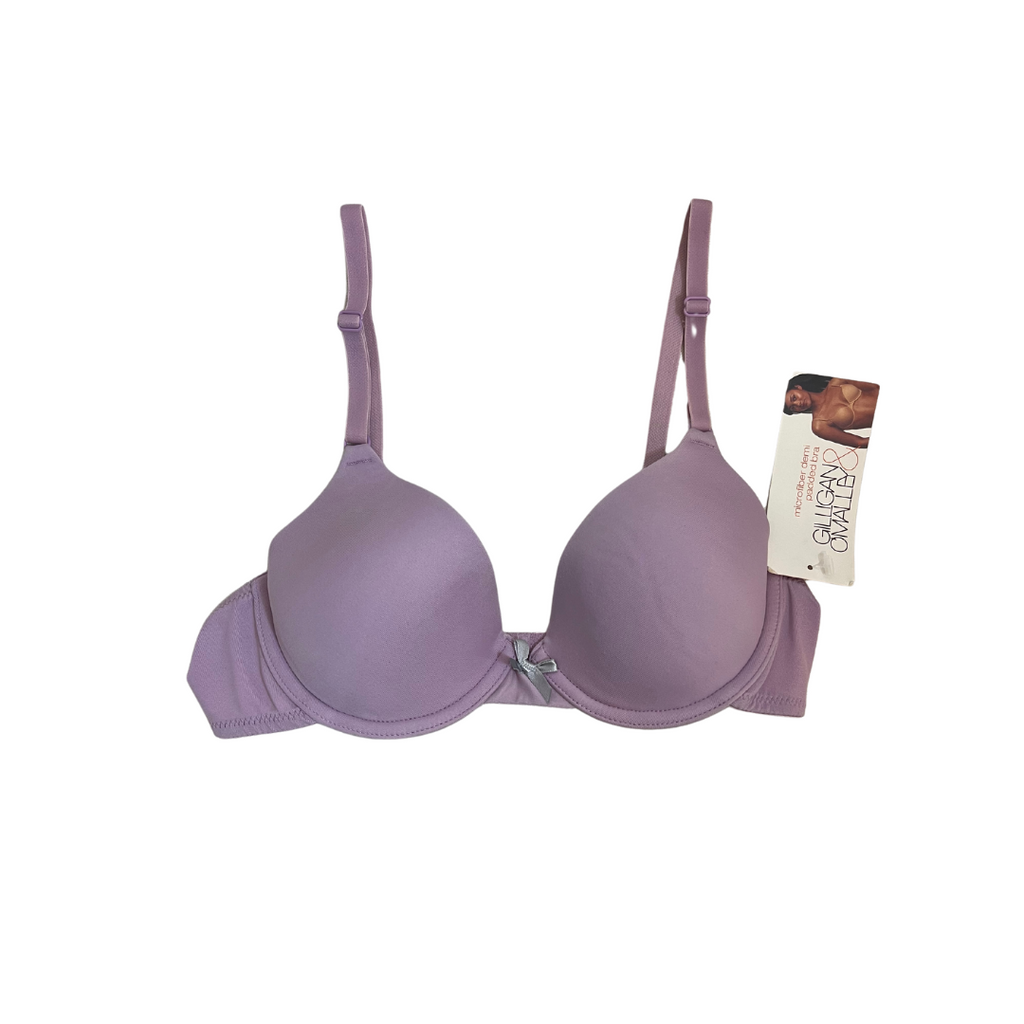 Gilligan & Omalley Light Purple Microfiber Demi Padded Wired Bra | Brand New |