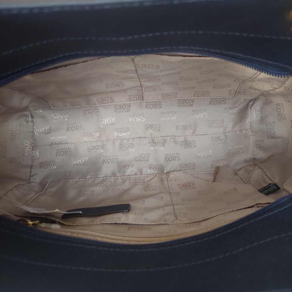 Michael Kors Navy Leather Chain Shoulder Bag | Pre Loved |