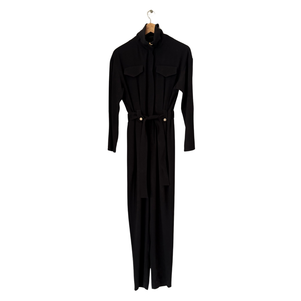Maje Black Belted Jumpsuit | Gently Used |