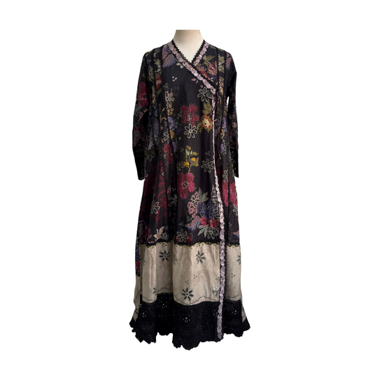 Ansab Jahangir Black Angrakha Outfit (4 Piece) | Pre Loved |