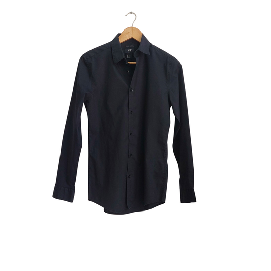 H&M Men's Black Button Down Shirt | Gently Used |