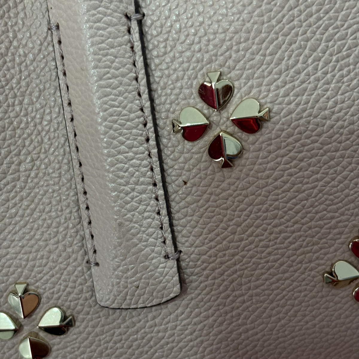 Kate Spade Pale Vellum Margaux Spade Stud Medium Satchel Bag | Pre Loved |