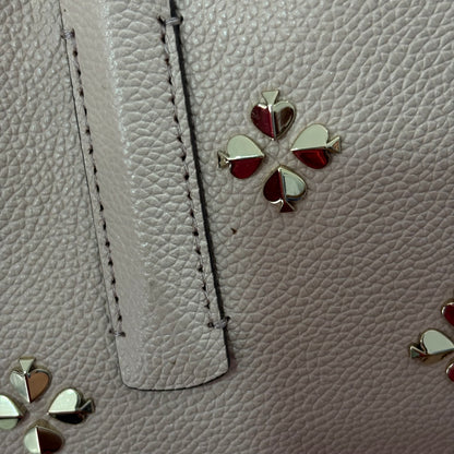 Kate Spade Pale Vellum Margaux Spade Stud Medium Satchel Bag | Pre Loved |