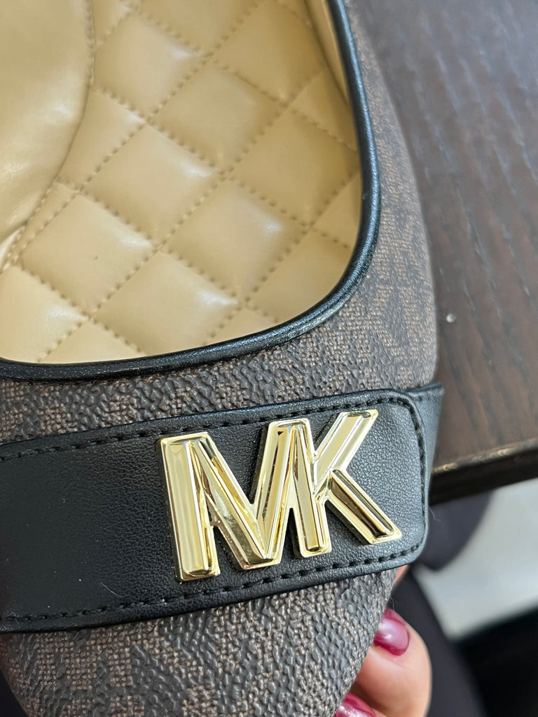 Michael Kors Brown Monogram Jilly Ballet Flats | Gently Used |