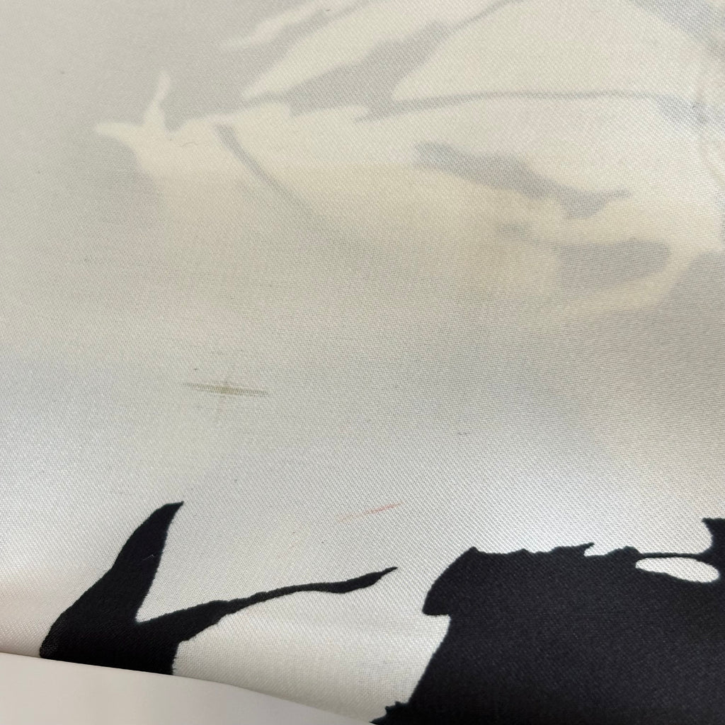 ZARA Black & White Floral Printed Satin Collared Button Down Shirt | Pre Loved |