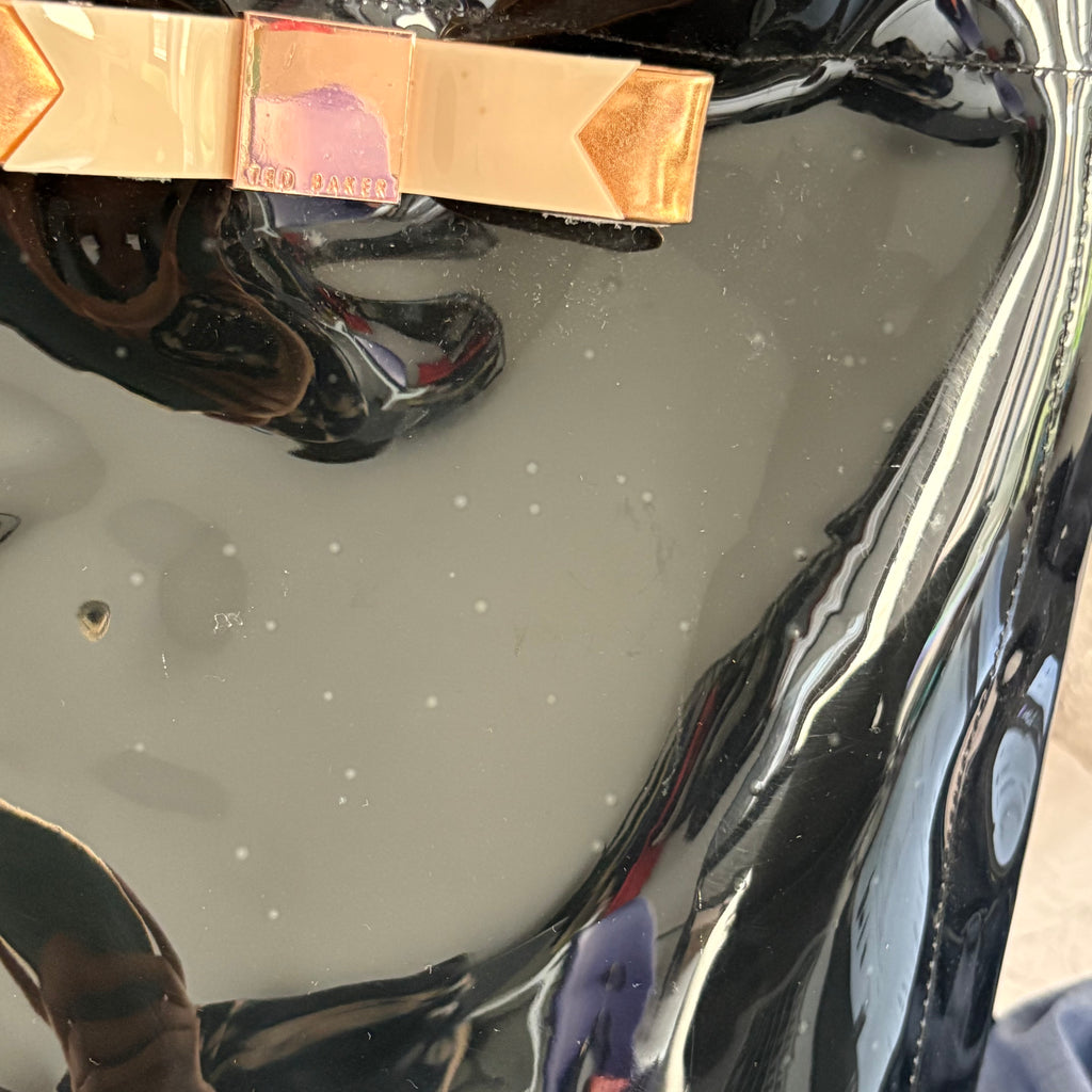 Ted Baker Black Plain Bow Icon Jelly Tote | Brand New |