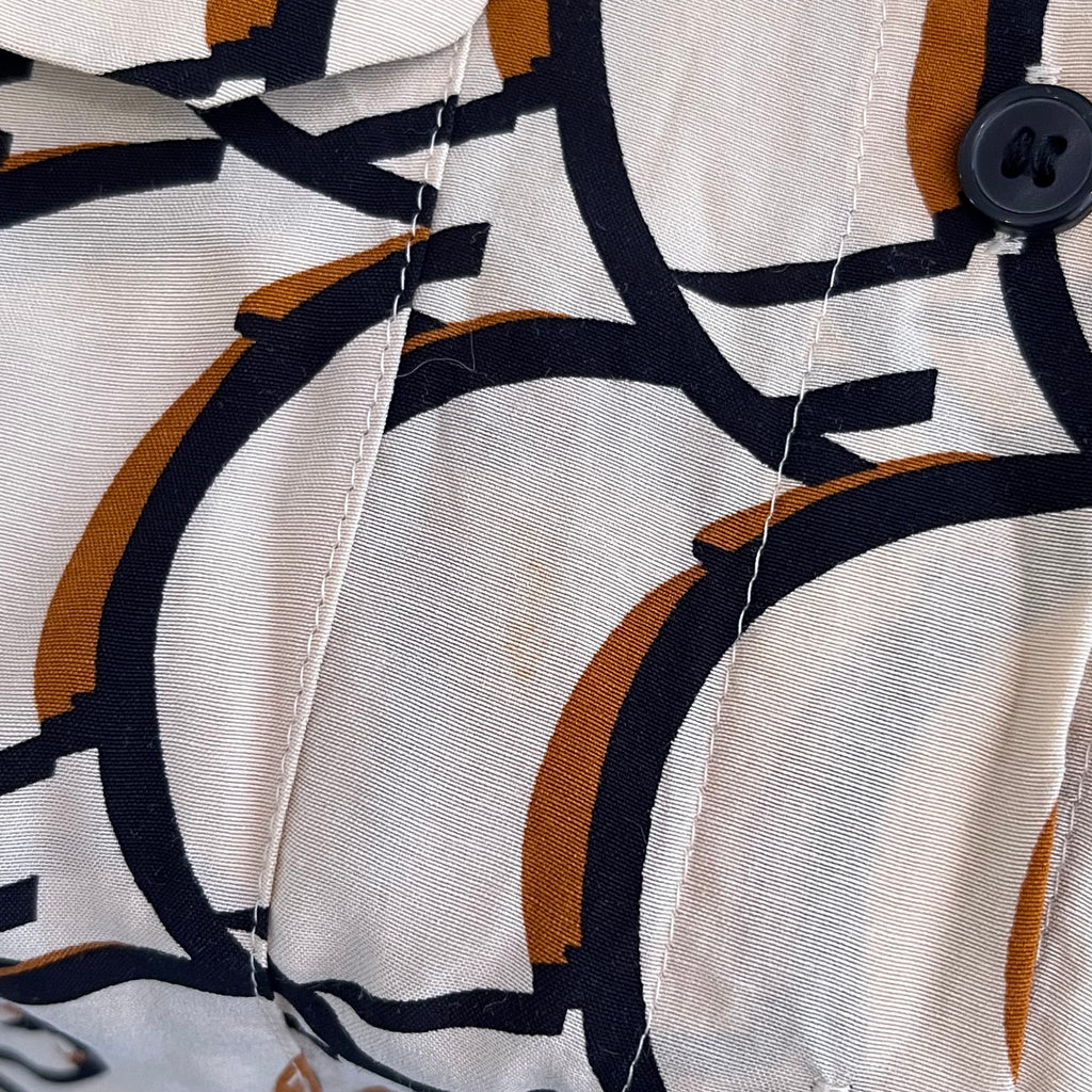 ZARA Beige & Brown Printed Collared Shirt | Pre Loved |