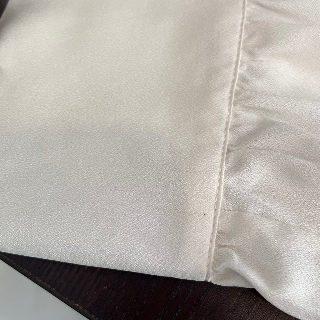 H&M Off-White High-collar Button-down Shirt | Pre Loved |