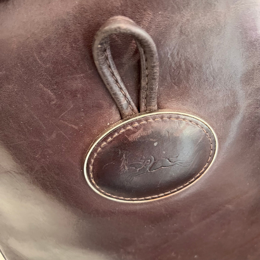 Longchamp Dark Brown Leather Crossbody Bag | Pre Loved |