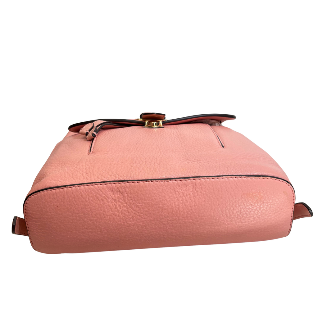 Michael Kors Pale Pink Romy Medium Leather Backpack | Brand New |