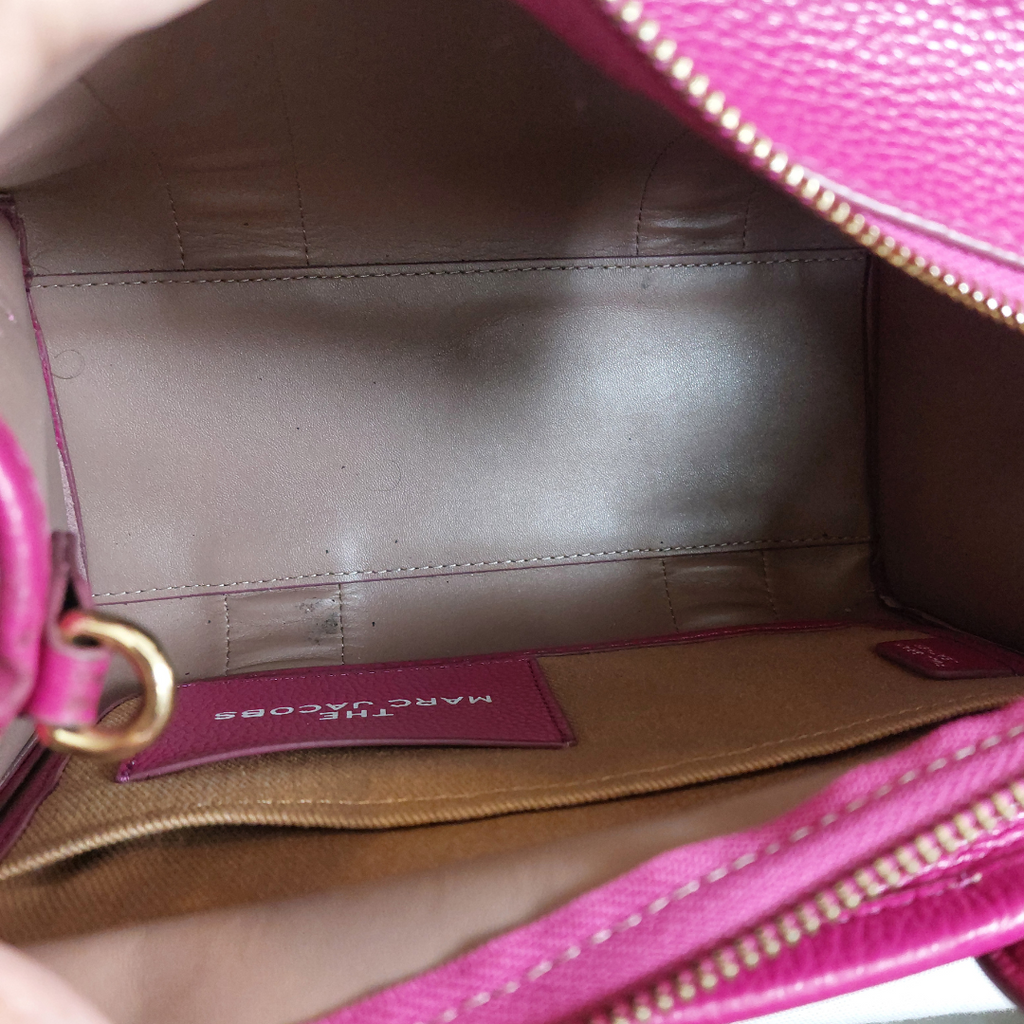 Marc Jacobs Hot Pink The Leather Small Tote Bag | Pre Loved |