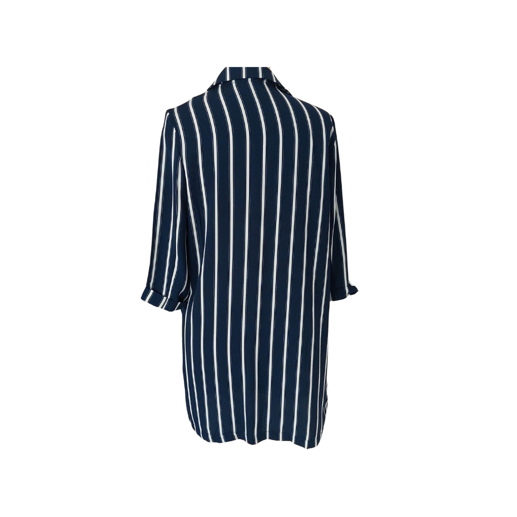 Wallis Blue & White Striped Summer Coat | Gently Used |