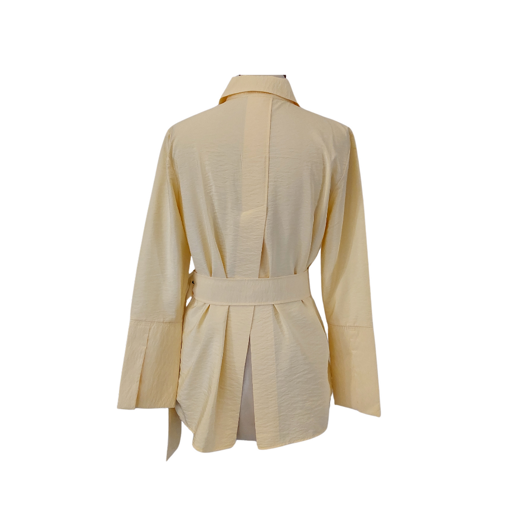 Massimo Dutti Yellow Layered Long Collared Shirt | Like New |