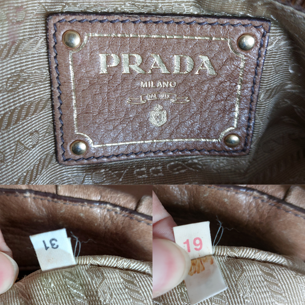 Prada Brown Cervo Leather Dragon Satchel Bag | Pre Loved |