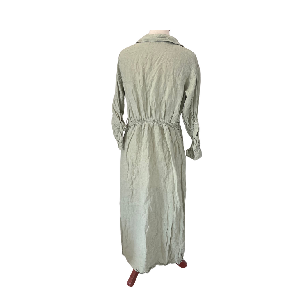 Zara Sage Green Button Down Dress | Pre Loved |