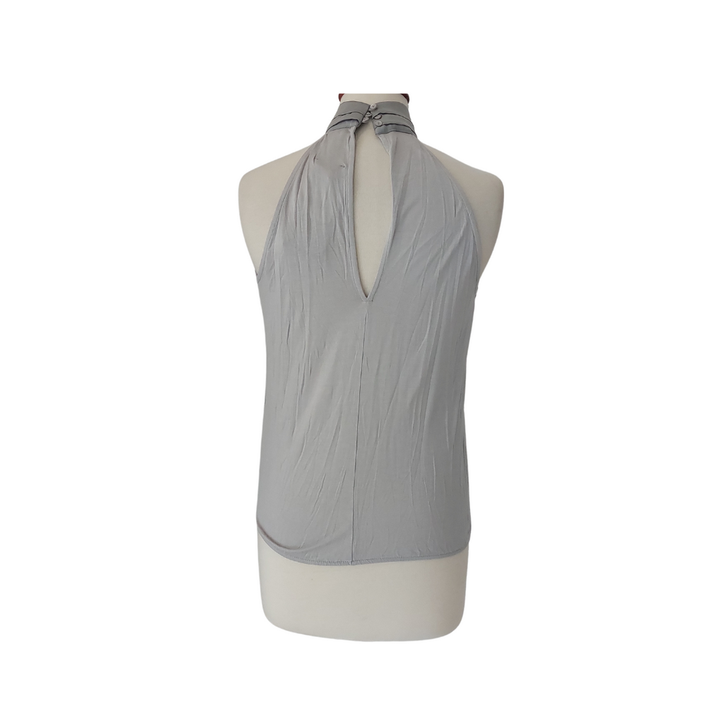 Zara Grey Mock Neck Sleeveless Top | Brand New |