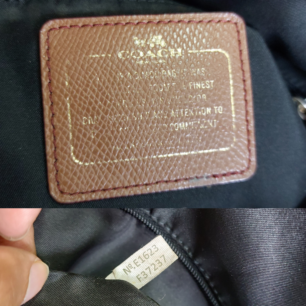 Coach Black Canvas With Tan Leather Trim Sawyer Shoulder Bag | Pre Loved |