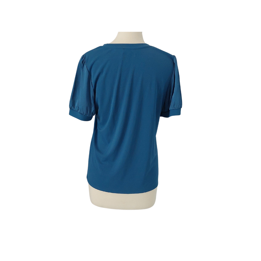 Karl Lagerfeld Blue Crew-neck Top | Like New |