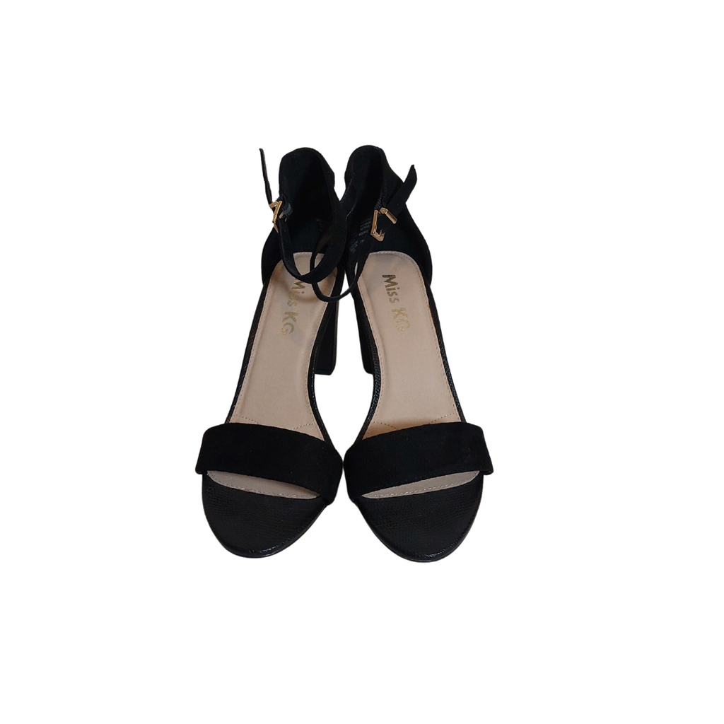 Miss KG Black Suedette Block Heels | Like New |