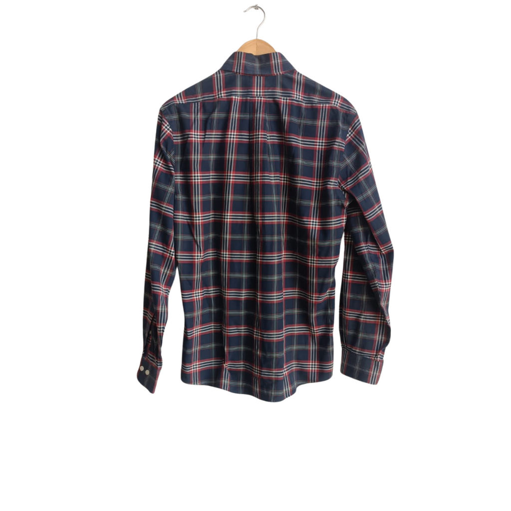 Brooks Brothers Men's Blue Checked Button Down Shirt | Gently Used |