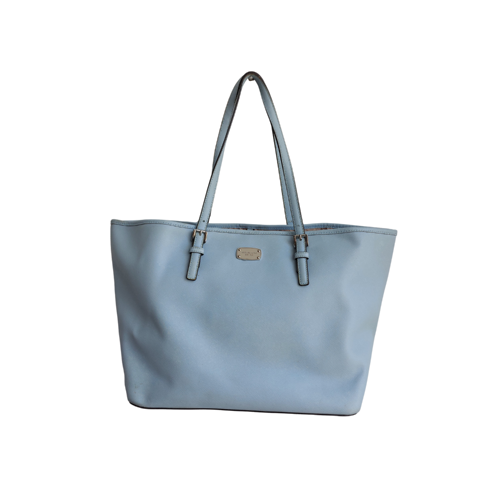 Michael Kors Light Blue Leather Jet Set Travel Shoulder Bag | Pre Loved |