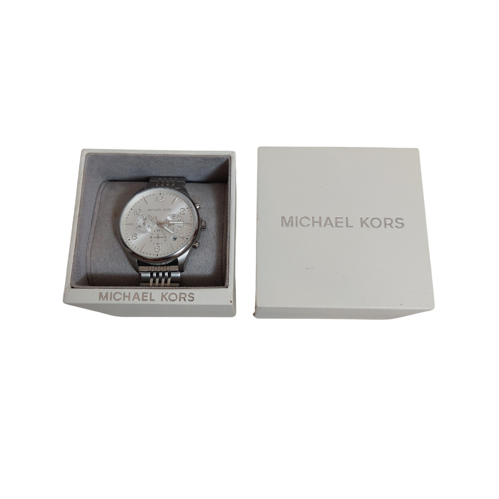 Michael Kors Men's Merrick Silver Dial Chronograph MK8637 Watch | Gently Used |