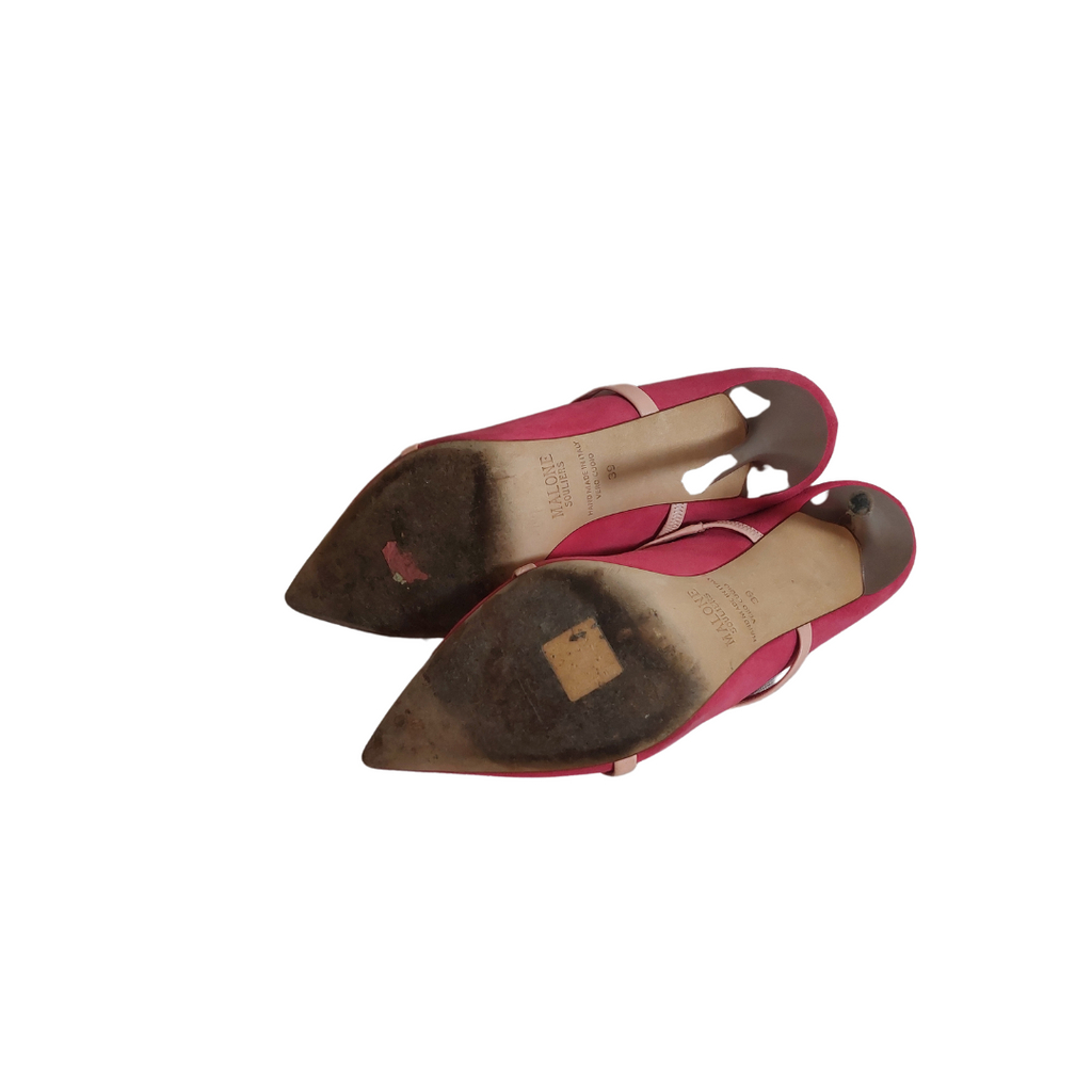 Malone Souliers Pink Suede 'Maureen 100' Heels | Pre Loved |
