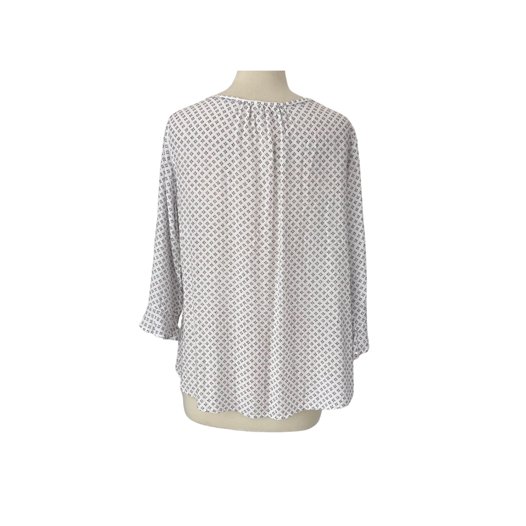 Street One White Printed Blouse | Gently Used |