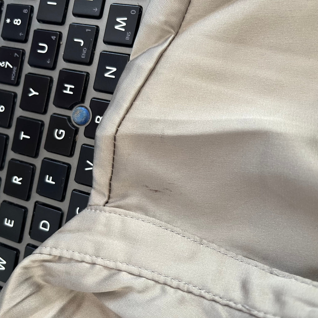 H&M Grey Satin Collared Top | Pre Loved |