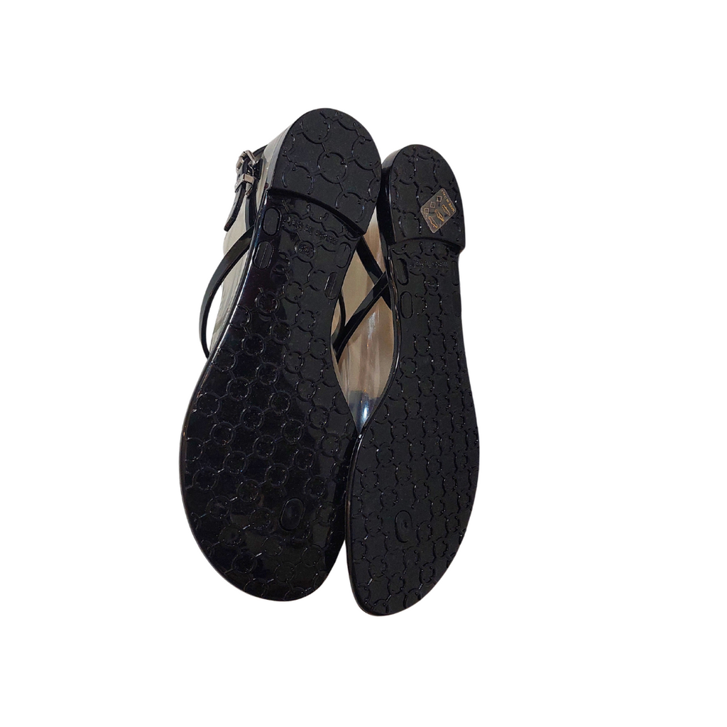 Karl Lagerfeld Black Jelly Karl Ikonic Sling Sandals | Brand New |