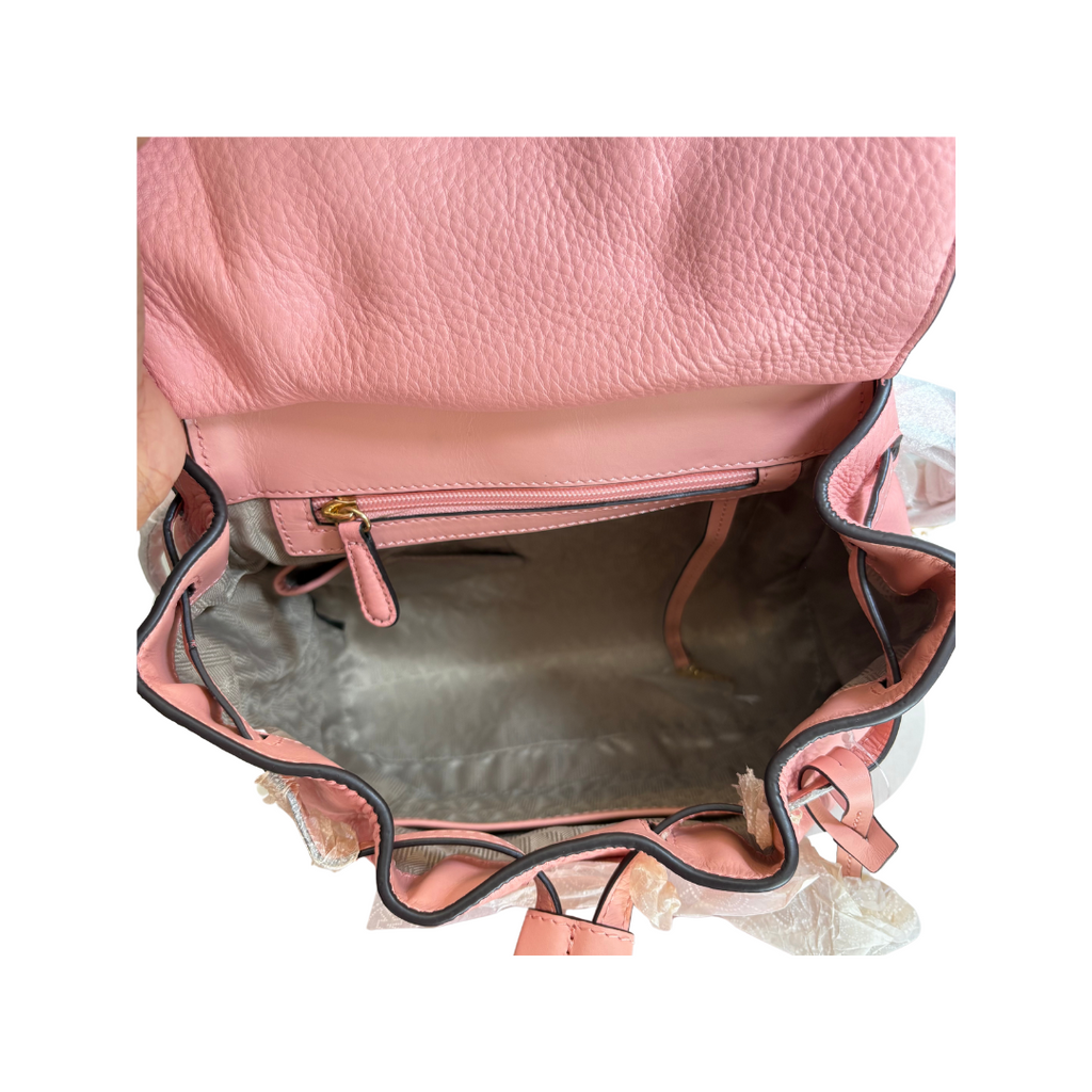 Michael Kors Pale Pink Romy Medium Leather Backpack | Brand New |