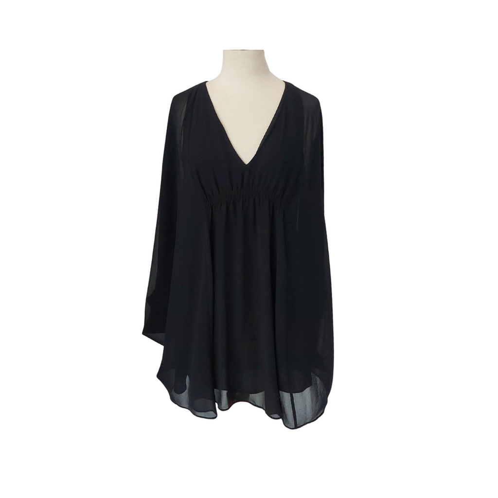 ZARA Black Bat Sleeves V-Neck Tunic | Brand New |