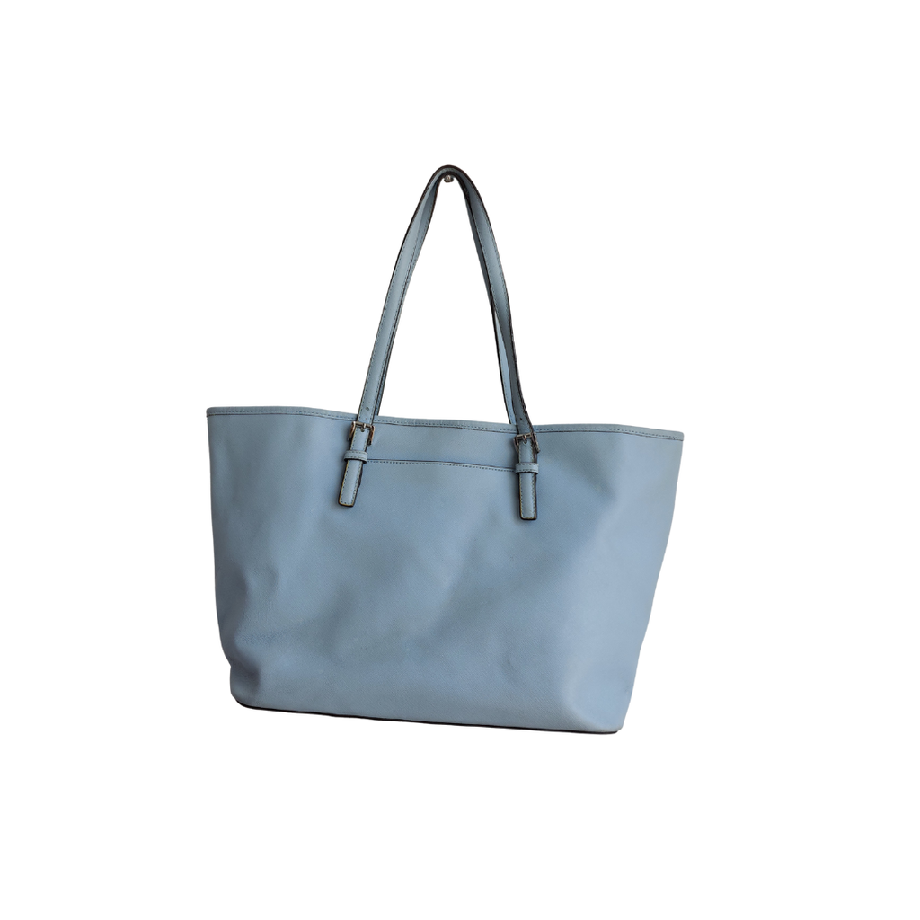 Michael Kors Light Blue Leather Jet Set Travel Shoulder Bag | Pre Loved |