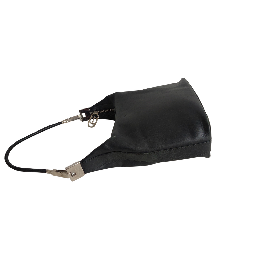 Gucci Black Leather Shoulder Bag | Pre Loved |