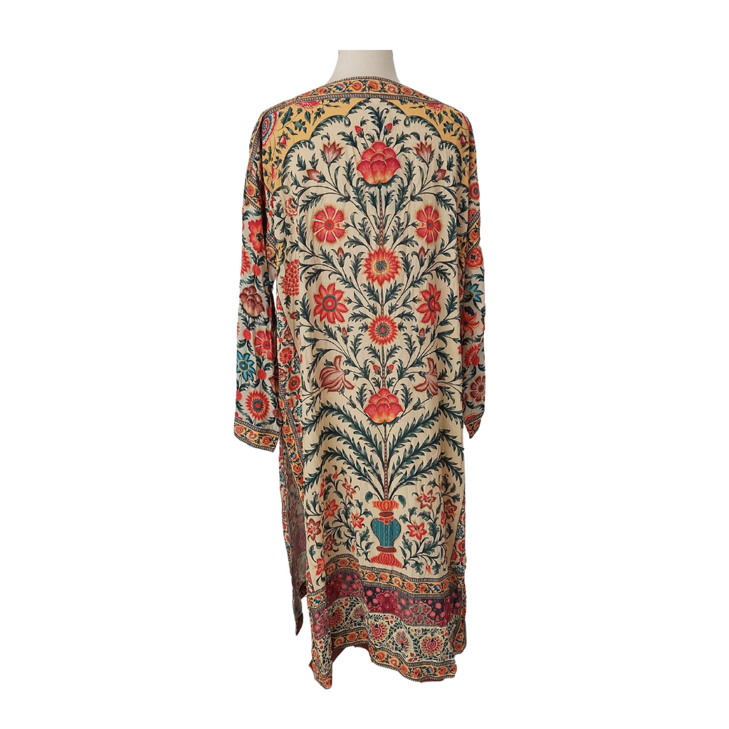 Faiza Faisal Printed Thai Silk with Stone Work Kurta with Pants | Brand New |