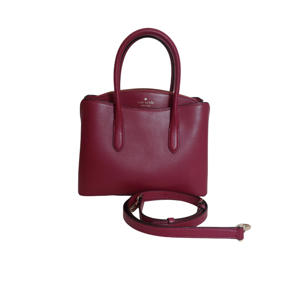 Kate Spade Burgundy Leather 'Rory' Medium Satchel Bag | Gently Used |
