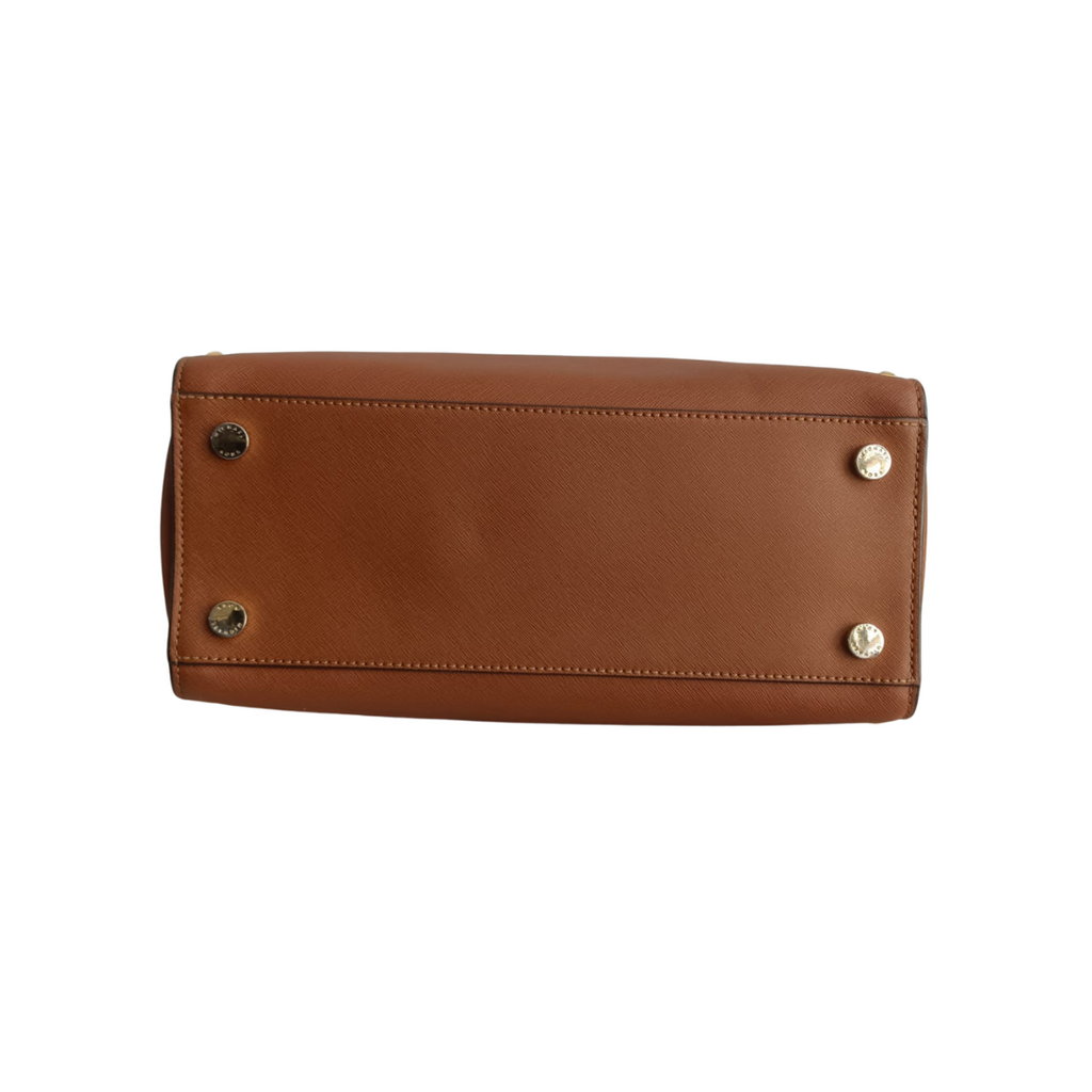 Michael Kors Brown Saffiano Studded Tote Bag | Pre Loved |