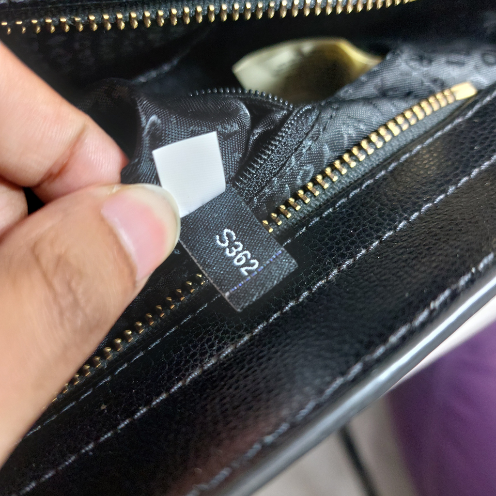 Kate Spade Black & White Patterson Drive Small Geraldine Satchel Bag | Gently Used |