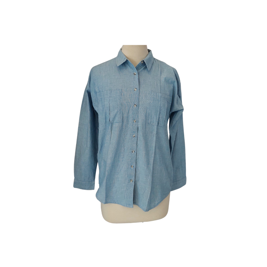Next Blue Collared 100% Cotton Shirt | Gently Used |