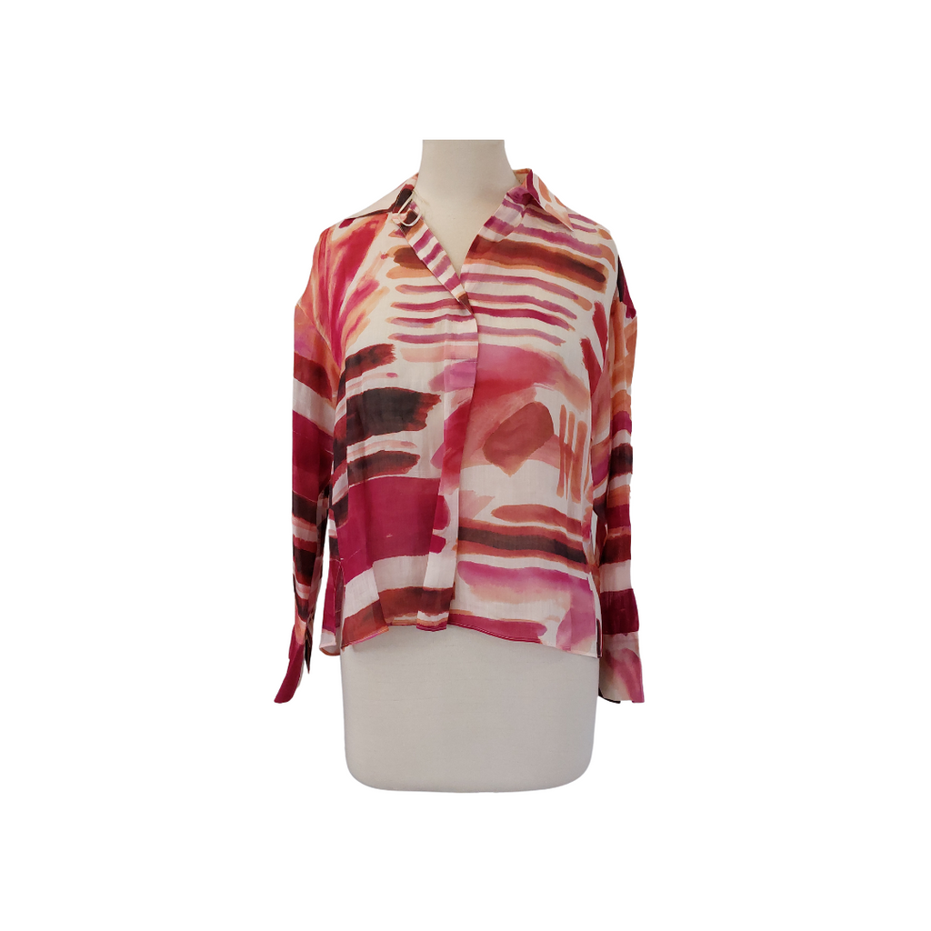 Massimo Pink Tie Dye Sheer Shirt | Like New |