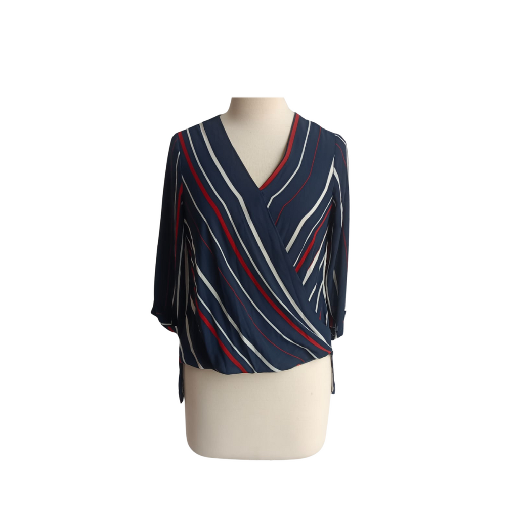 Atmosphere Navy Striped Top | Gently Used |