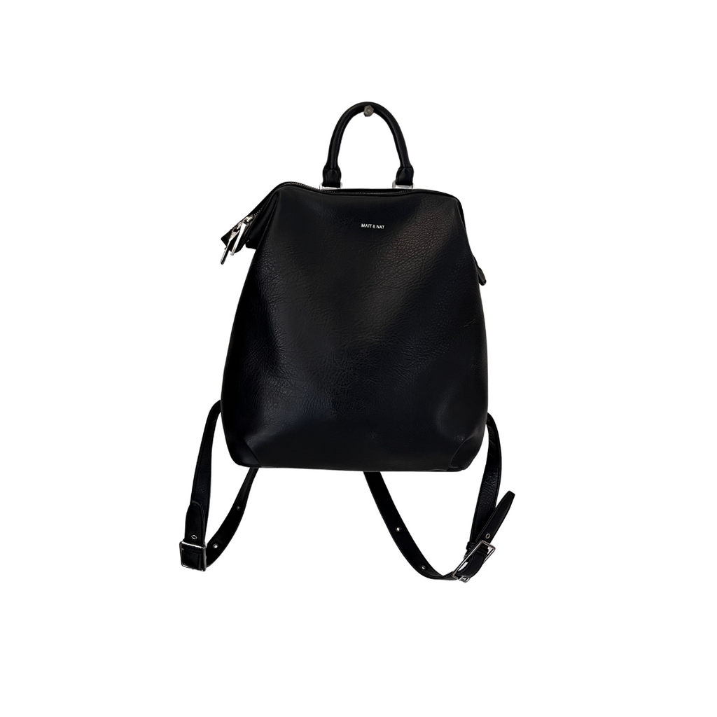 Matt & Nat VIGNELLI Black Vegan Leather Backpack | Pre Loved |